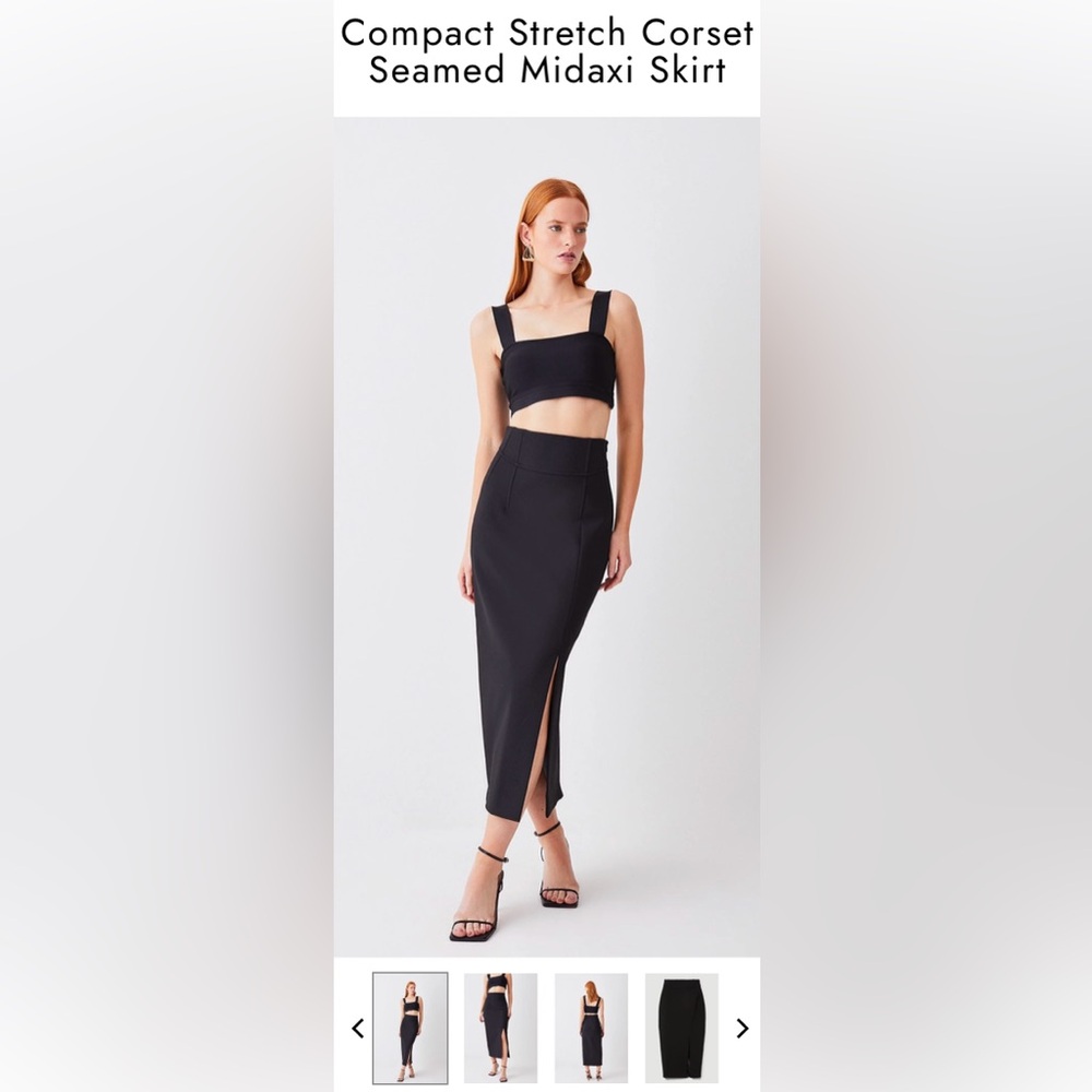 Karen Millen Corset Seamed Black Midaxi Skirt. Size 4. Price is negotiable :) - Picture 2 of 5